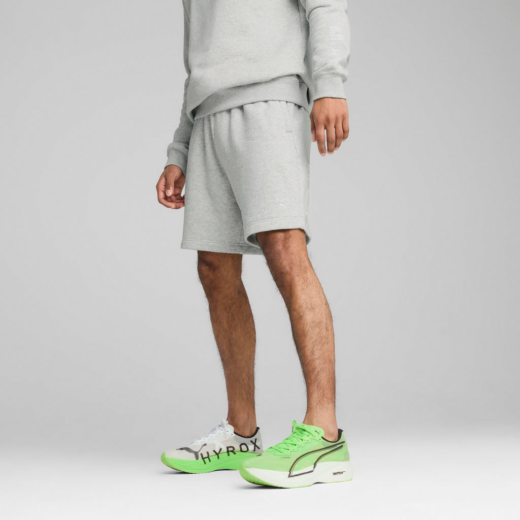 Unisex Puma X Hyrox Sweat Short Light Gray Heather