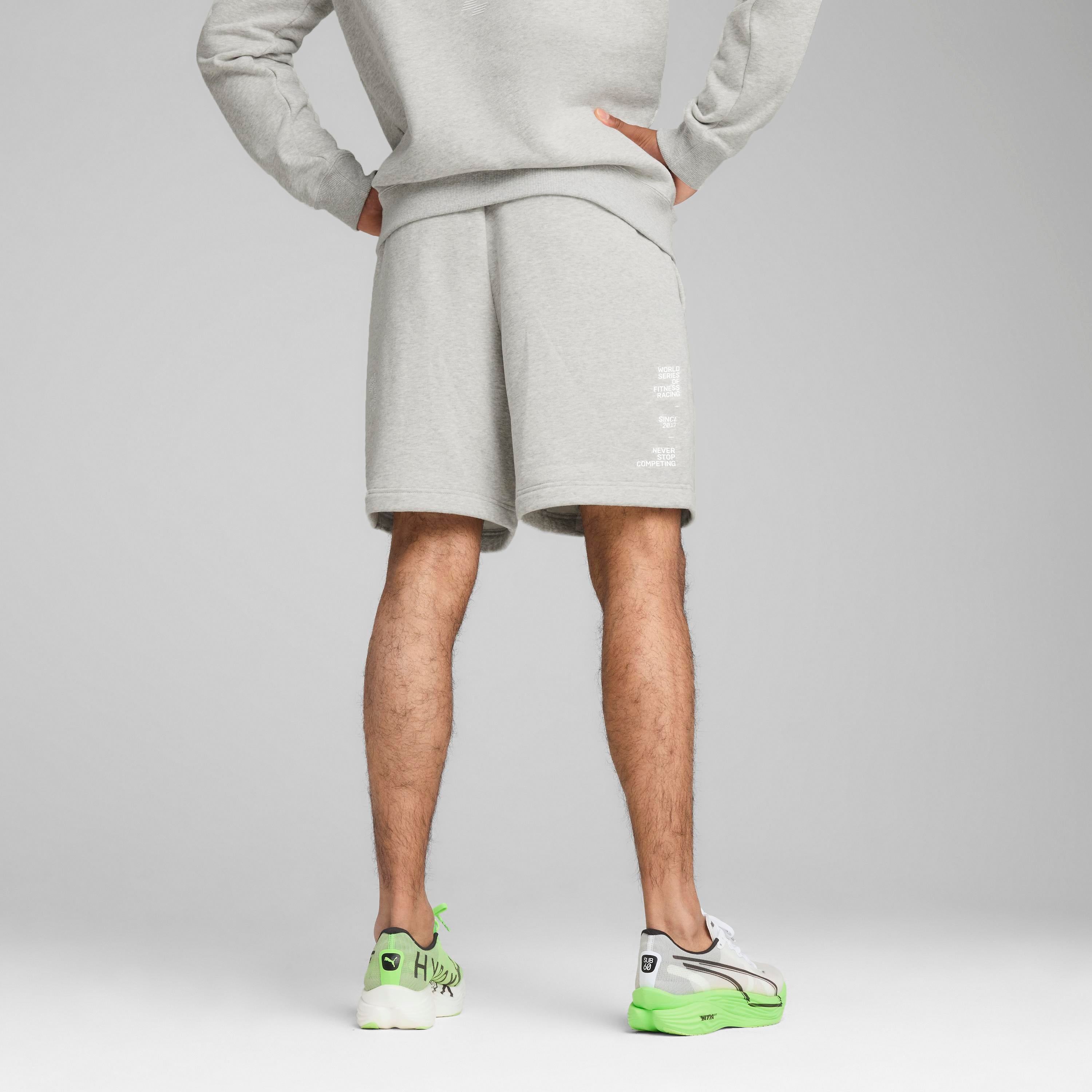 Unisex Puma X Hyrox Sweat Short Light Gray Heather