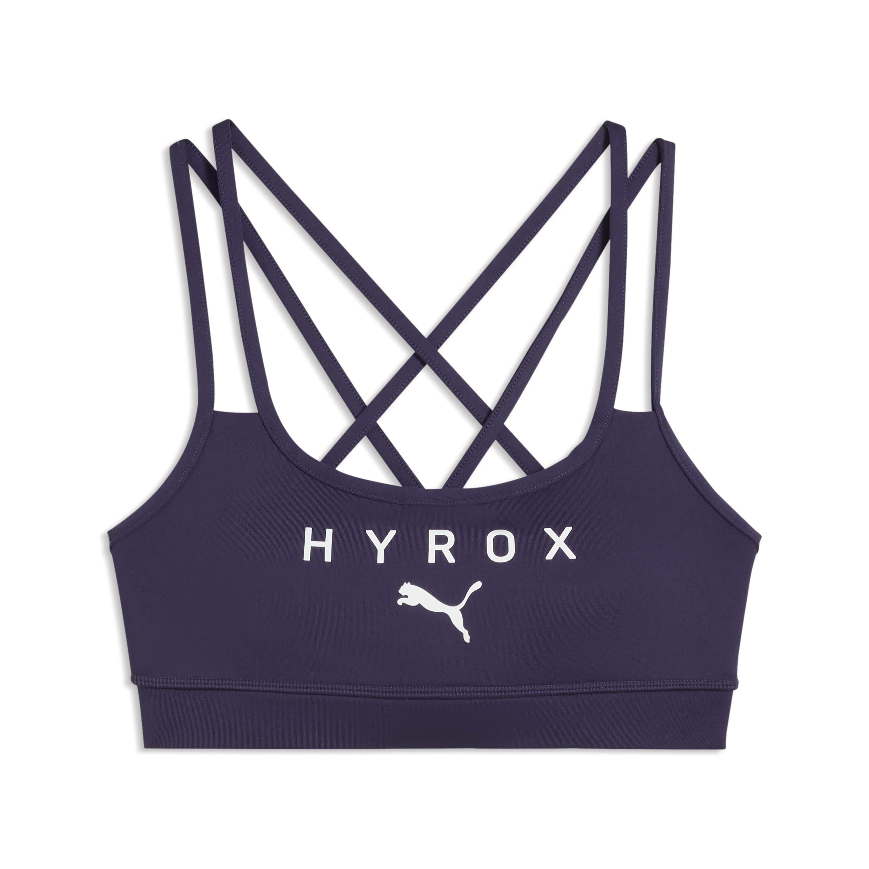 W Puma X Hyrox Move Strappy Bra Deep Plum