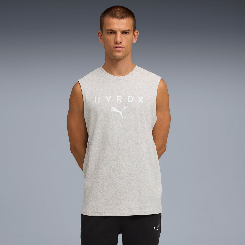 Unisex Puma X Hyrox Cutoff Tank Light Gray Heather