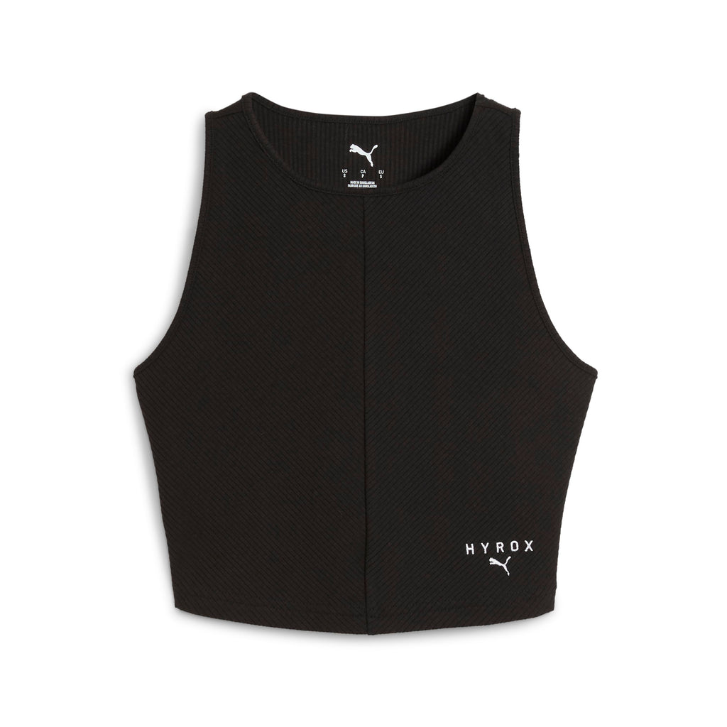 W Puma X Hyrox Rib Crop Tank Puma Black