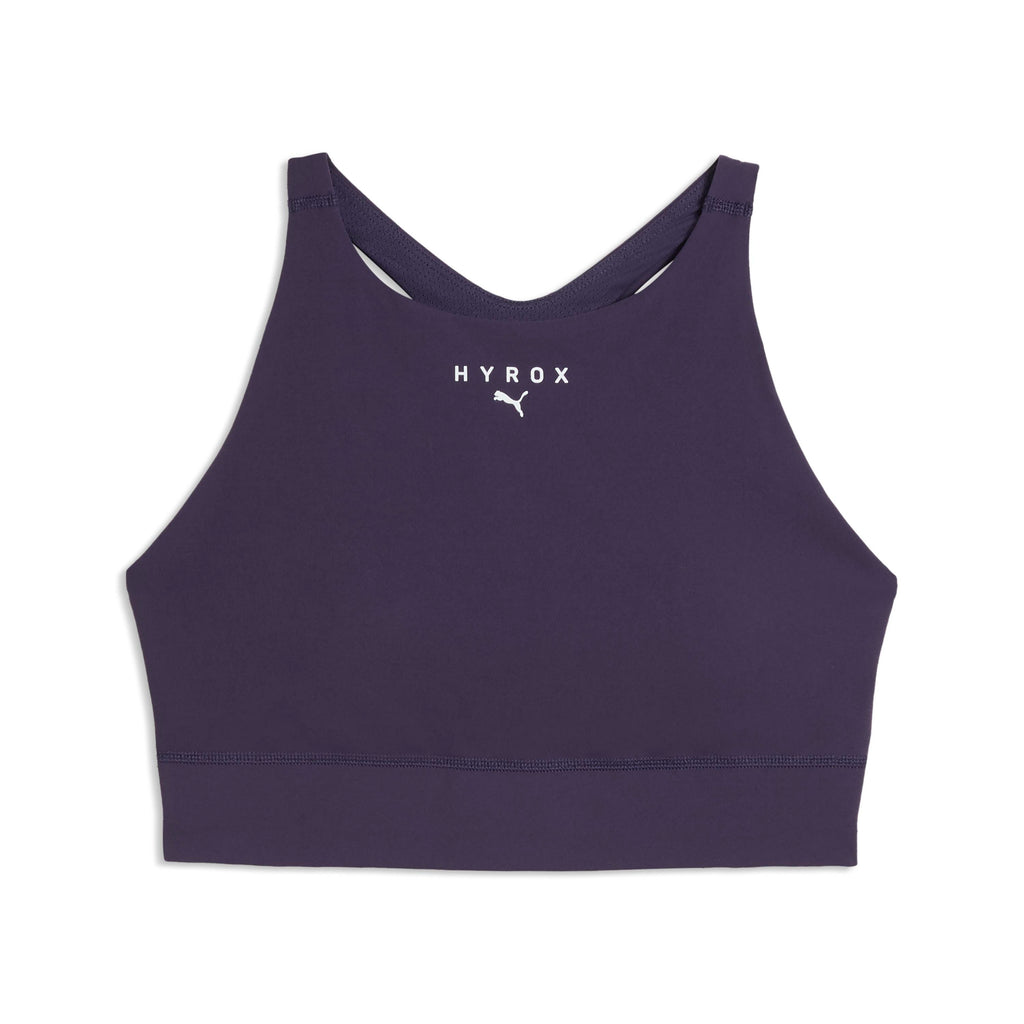 W Puma X Hyrox Shapeluxe High Neck Bra Deep Plum