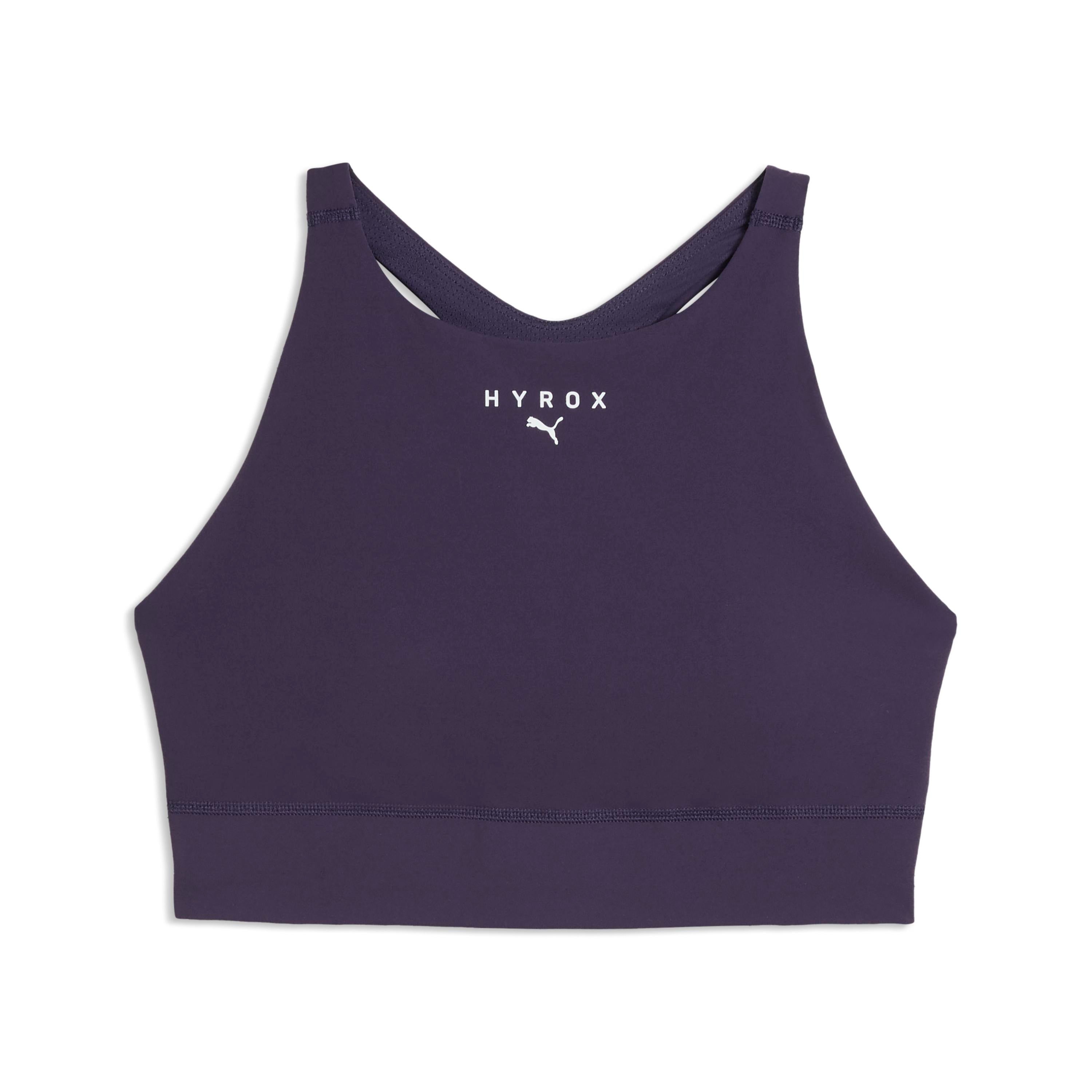 W Puma X Hyrox Shapeluxe High Neck Bra Deep Plum