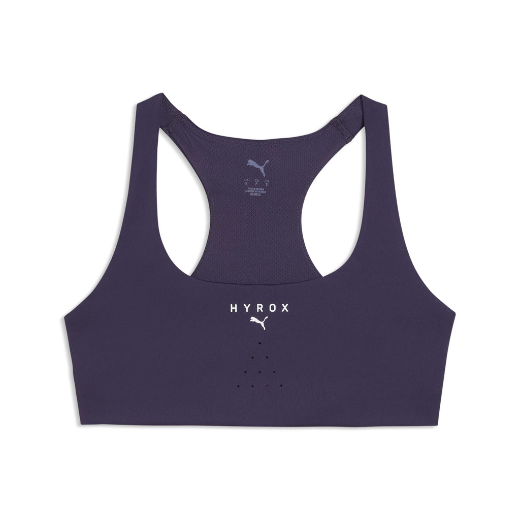 W Puma X Hyrox Tech Bra Deep Plum Small Cat