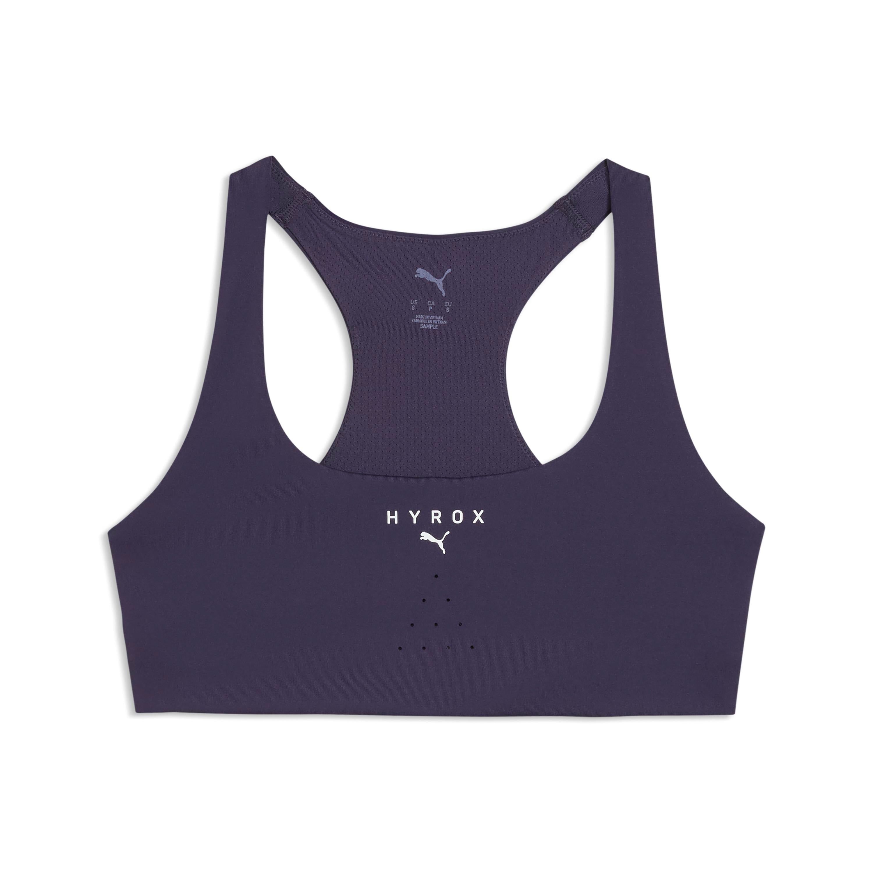 W Puma X Hyrox Tech Bra Deep Plum Small Cat