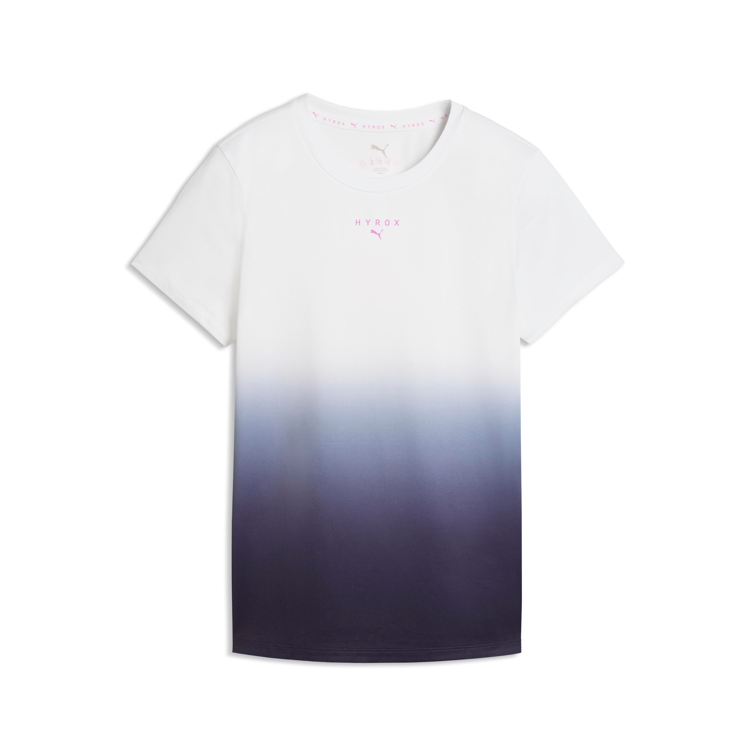 W Puma X Hyrox Poly Graphic Tee Puma White Deep Plum