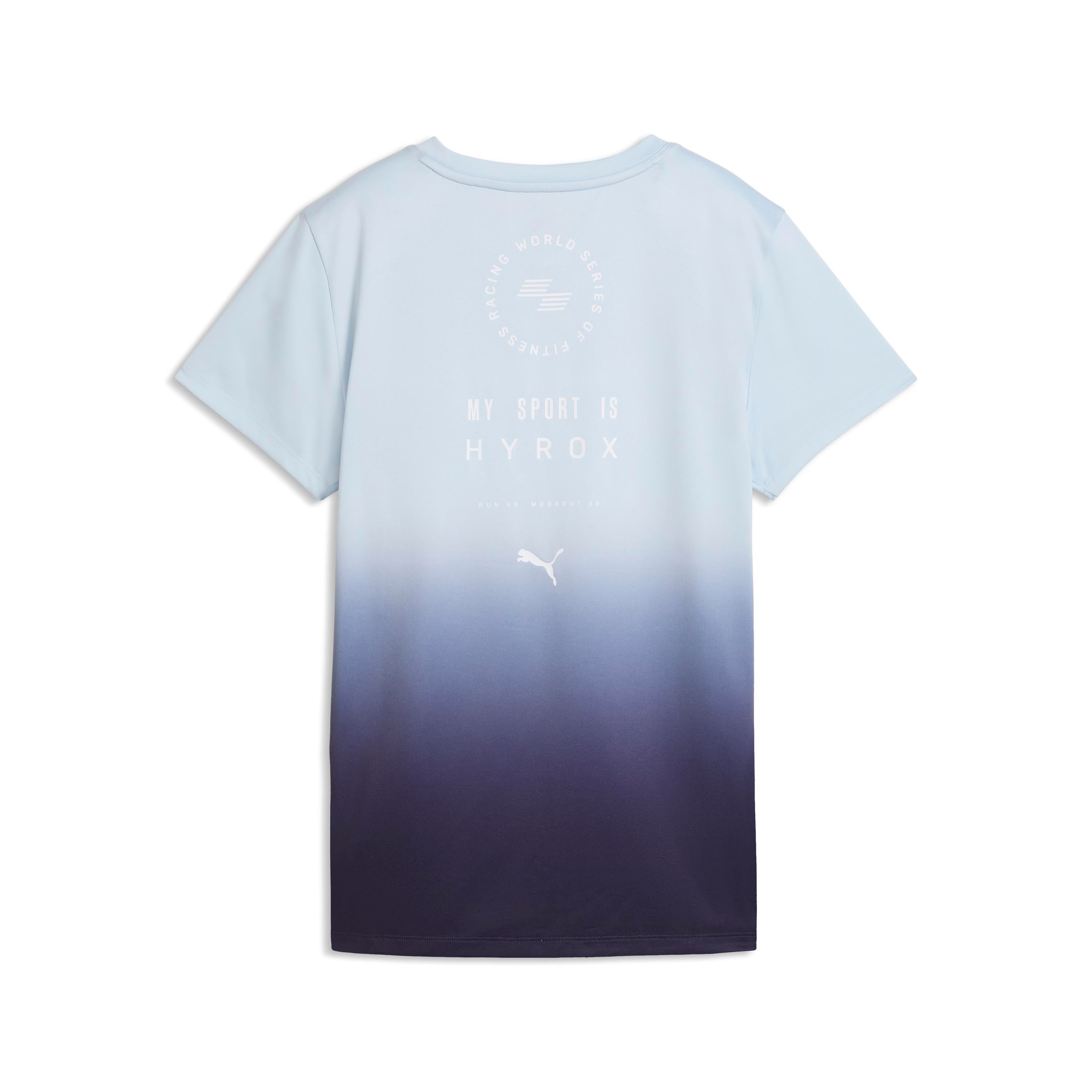W Puma X Hyrox Poly Graphic Tee Lucite Deep Plum