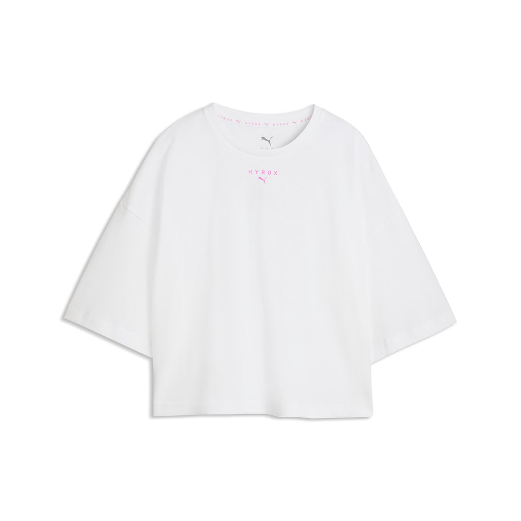 W Puma X Hyrox Cropped Lifestyle Tee Puma White