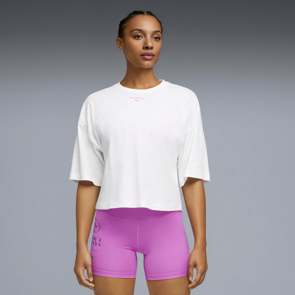W Puma X Hyrox Cropped Lifestyle Tee Puma White