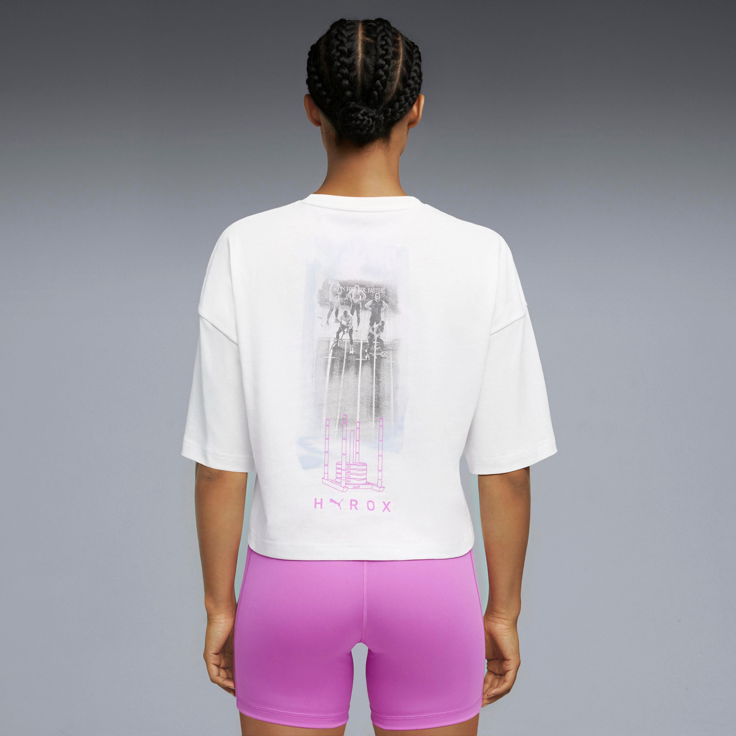 W Puma X Hyrox Cropped Lifestyle Tee Puma White