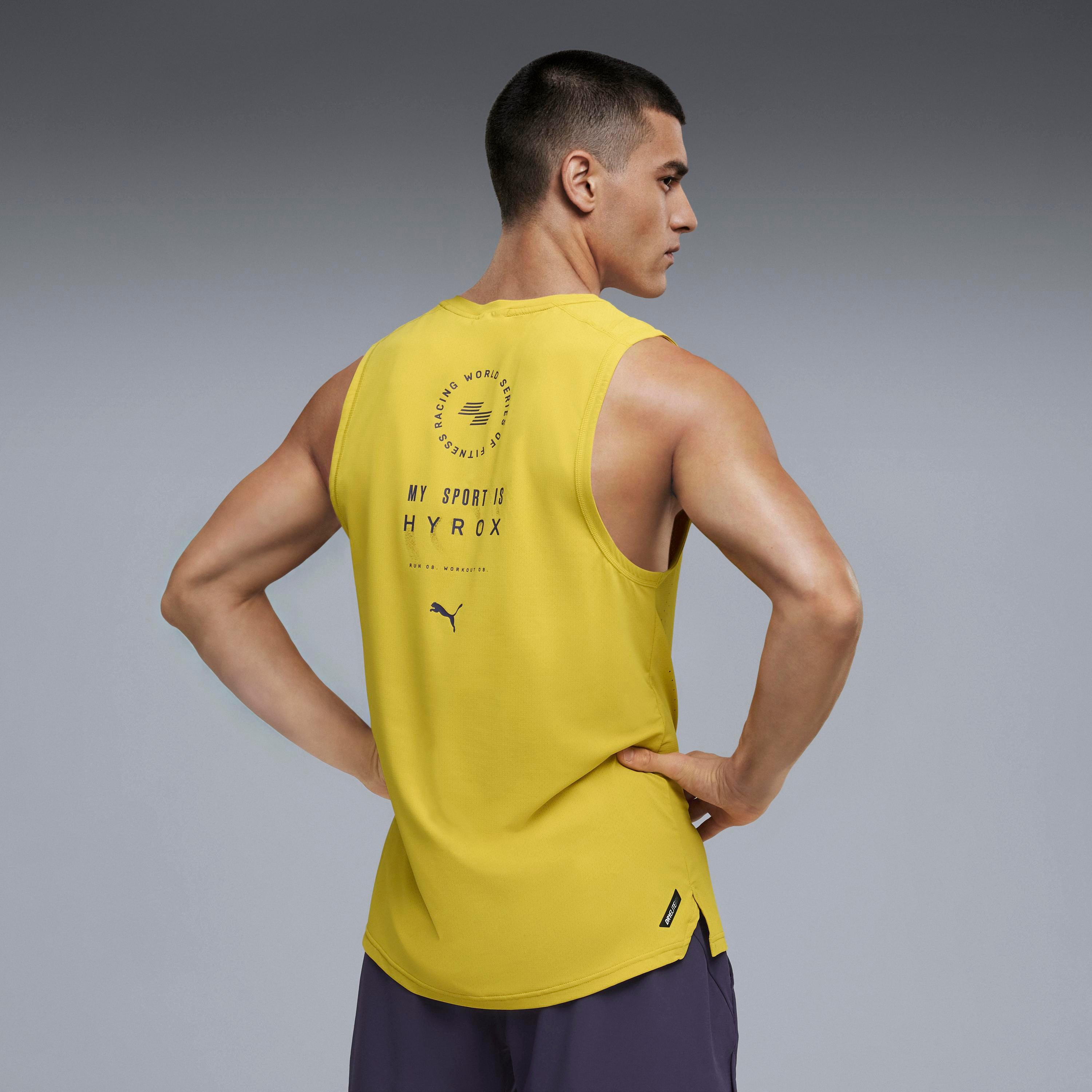M Puma X Hyrox Dryelite Training Tank Dazzling Yellow