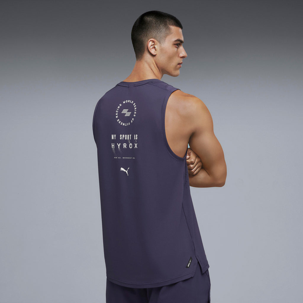 M Puma X Hyrox Dryelite Training Tank Deep Plum