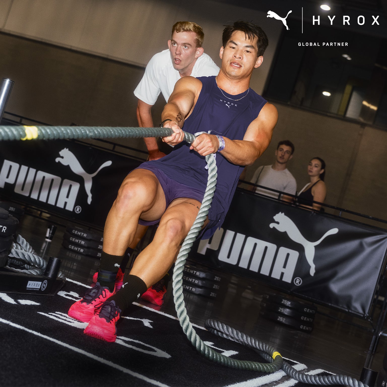 M Puma X Hyrox Dryelite Training Tank Deep Plum