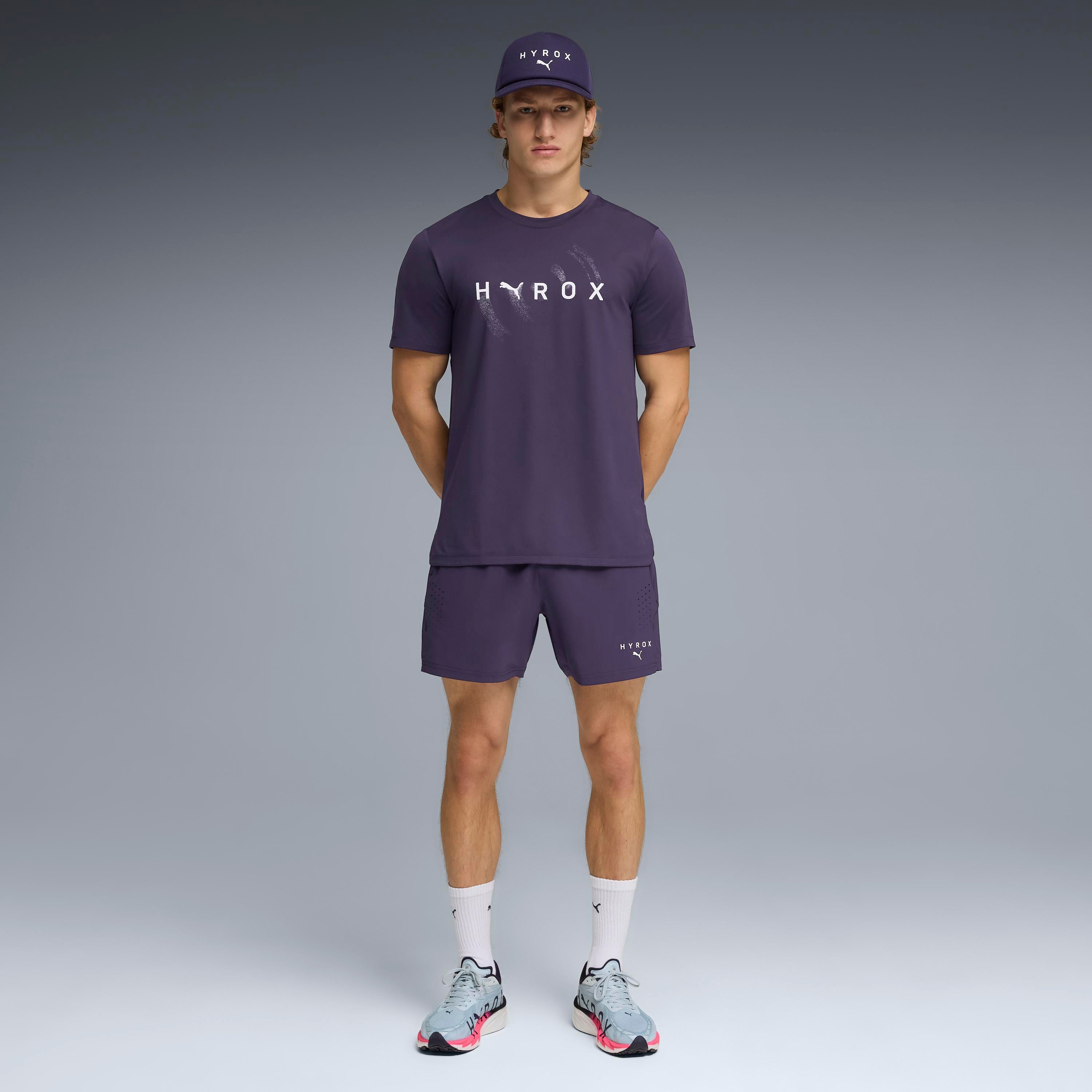 M Puma X Hyrox Cloudspun Thermoadapt Tee Deep Plum