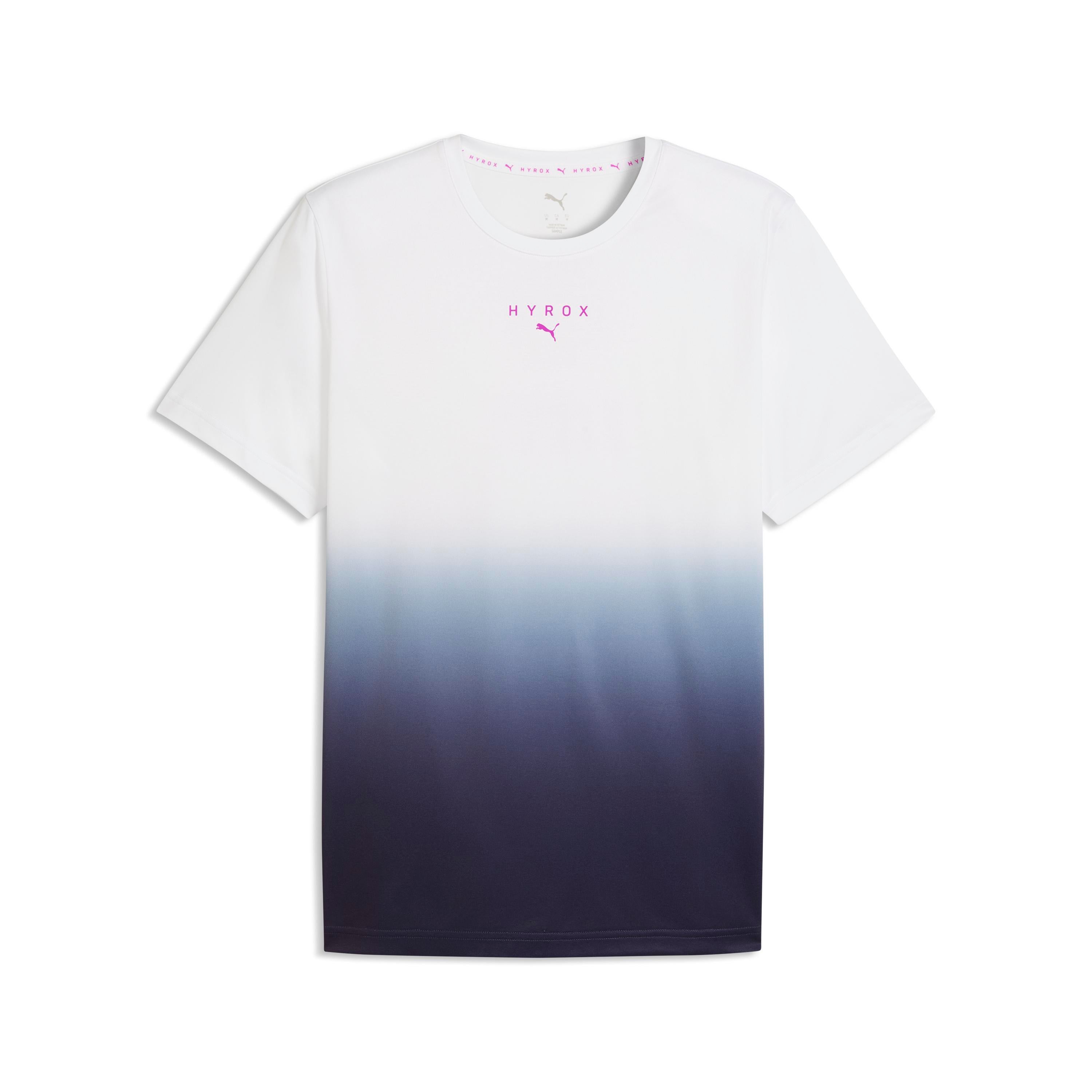 M Puma X Hyrox Poly Graphic Tee Puma White Deep Plum