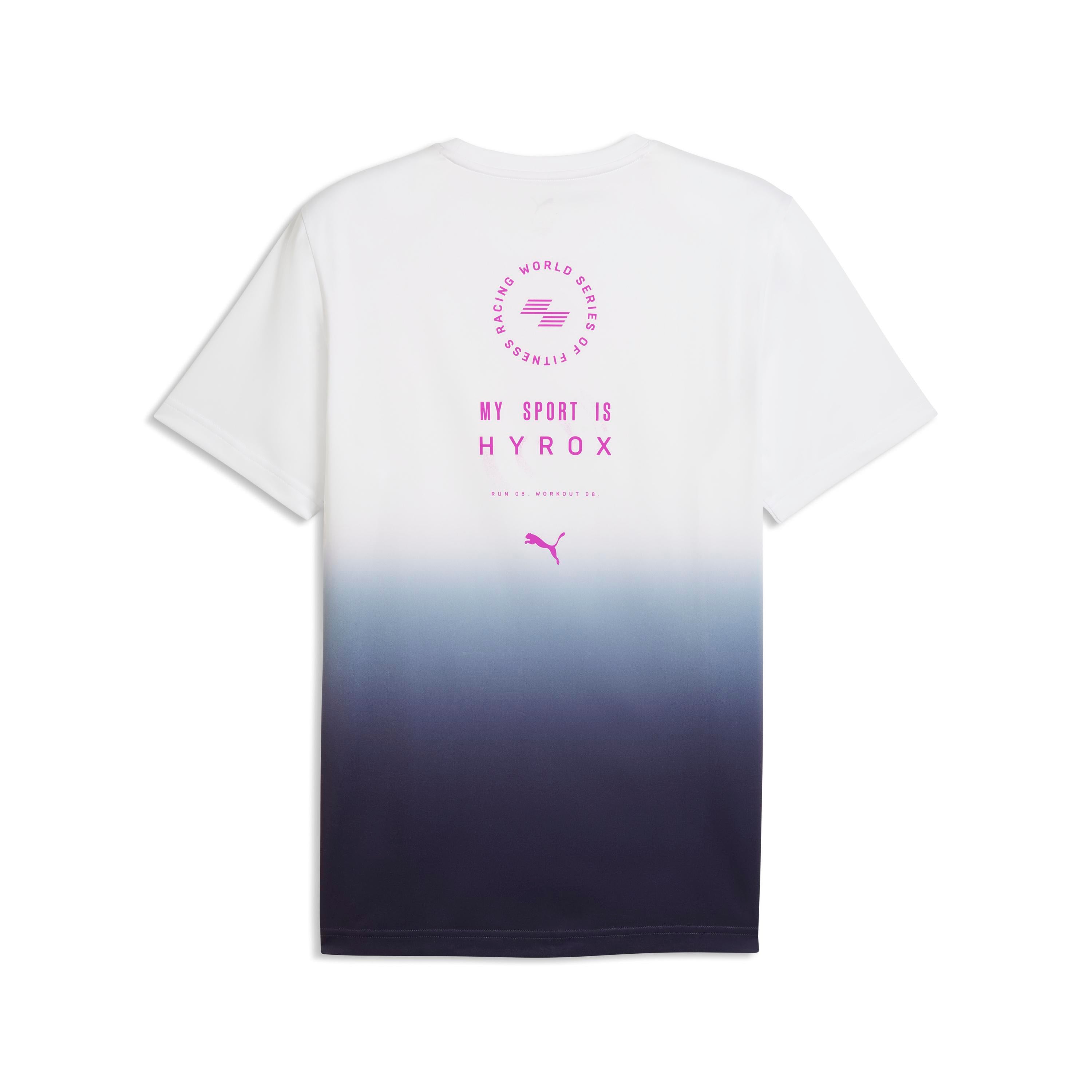 M Puma X Hyrox Poly Graphic Tee Puma White Deep Plum