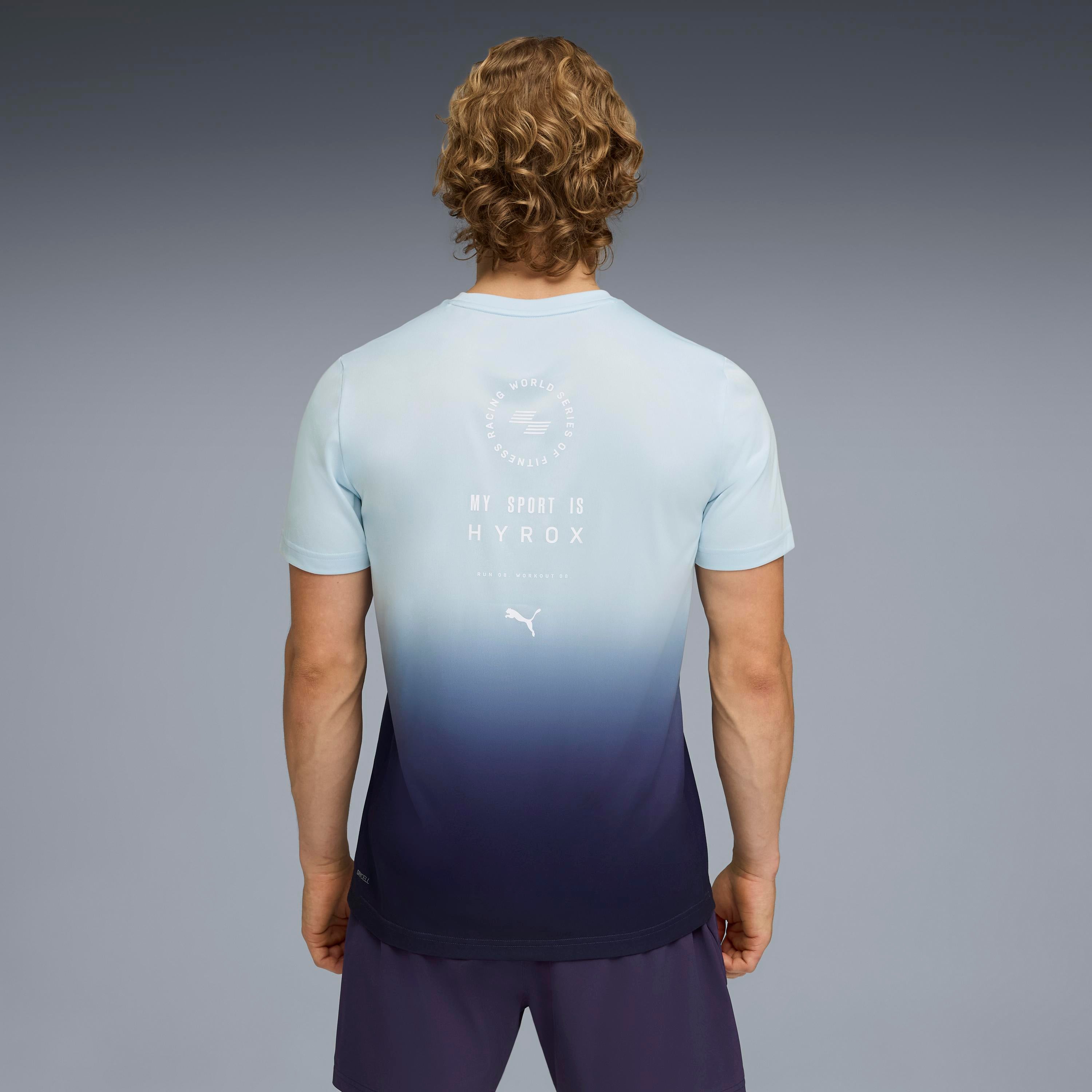 M Puma X Hyrox Poly Graphic Tee Lucite Deep Plum