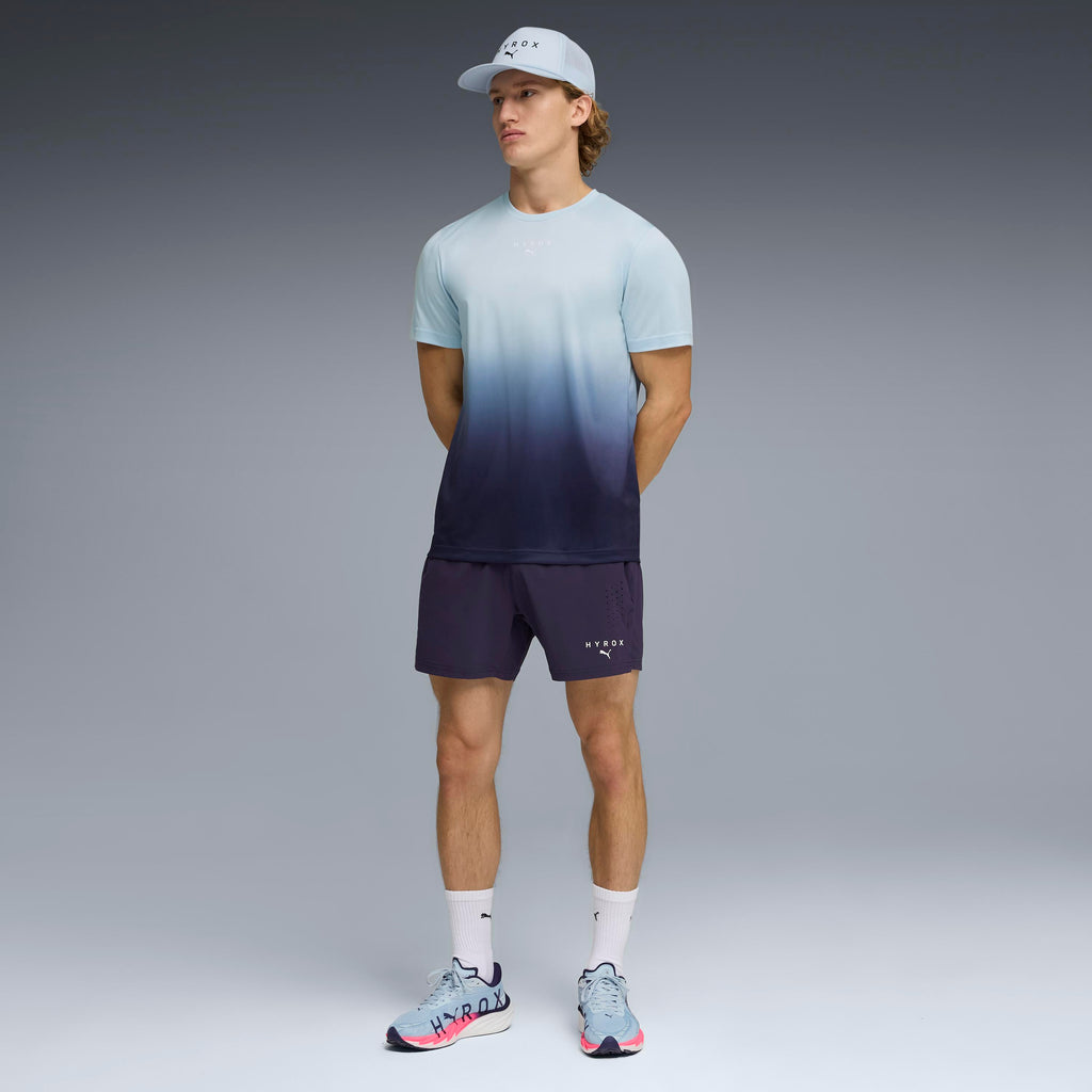 M Puma X Hyrox Poly Graphic Tee Lucite Deep Plum