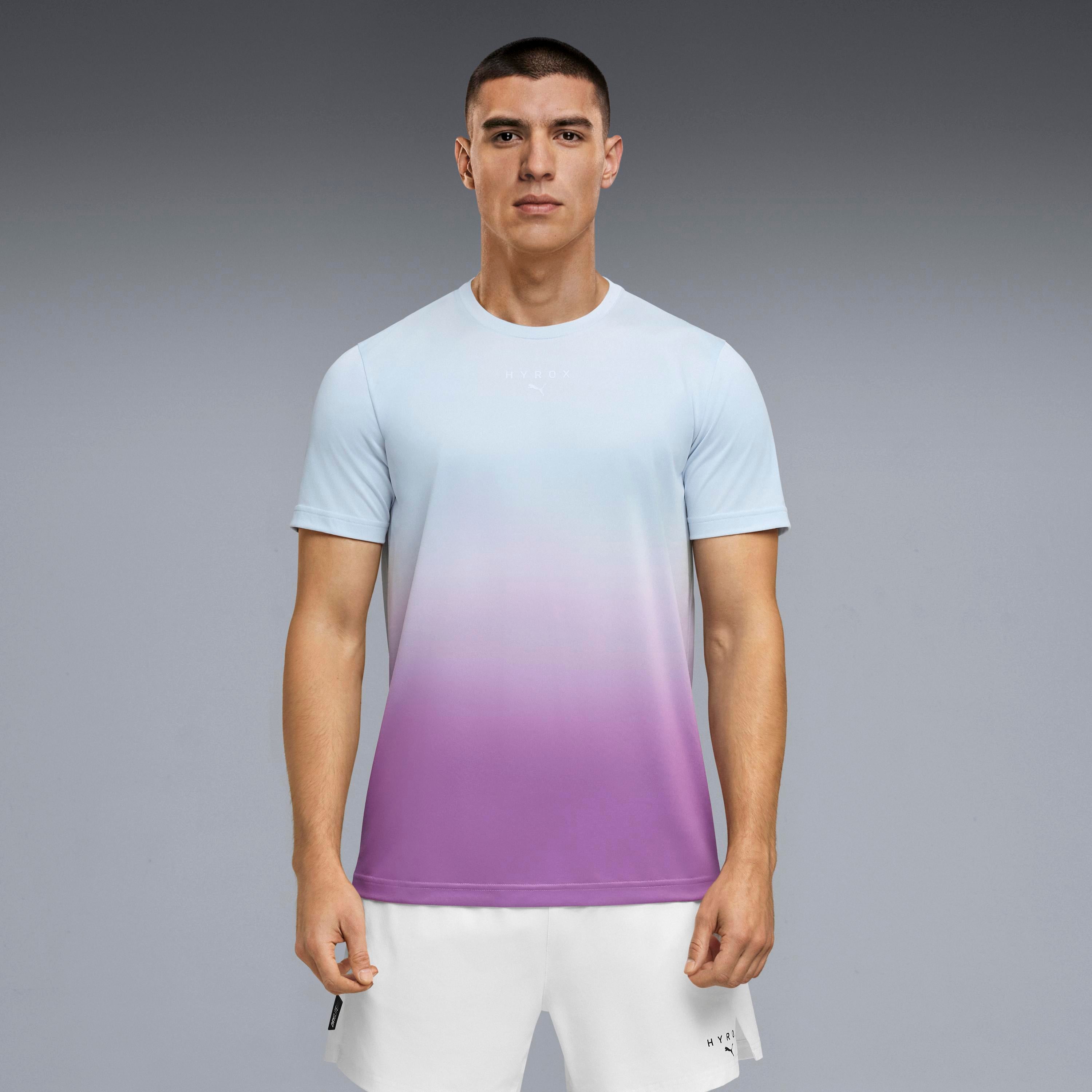 M Puma X Hyrox Poly Graphic Tee Lucite Electric Orchid