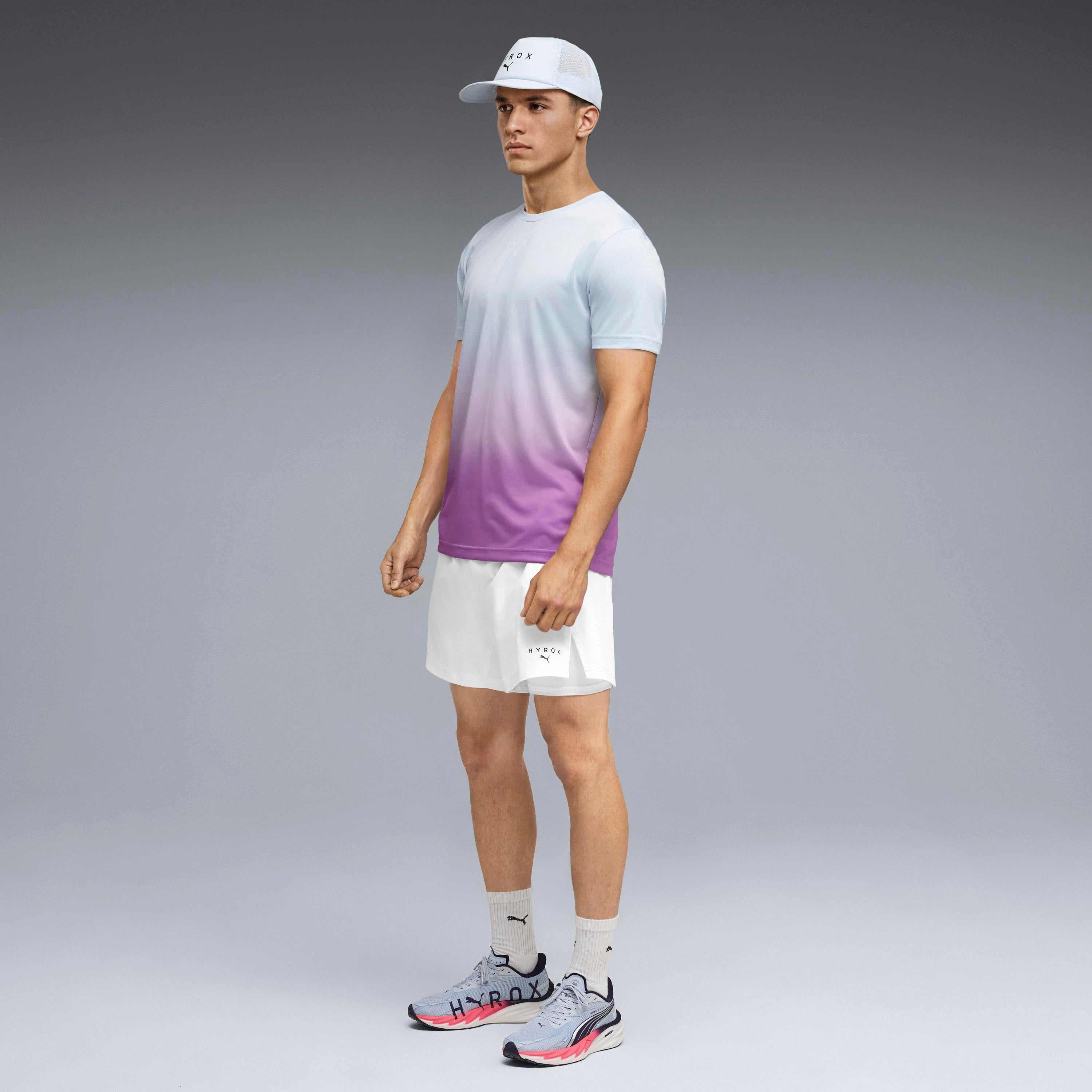 M Puma X Hyrox Poly Graphic Tee Lucite Electric Orchid