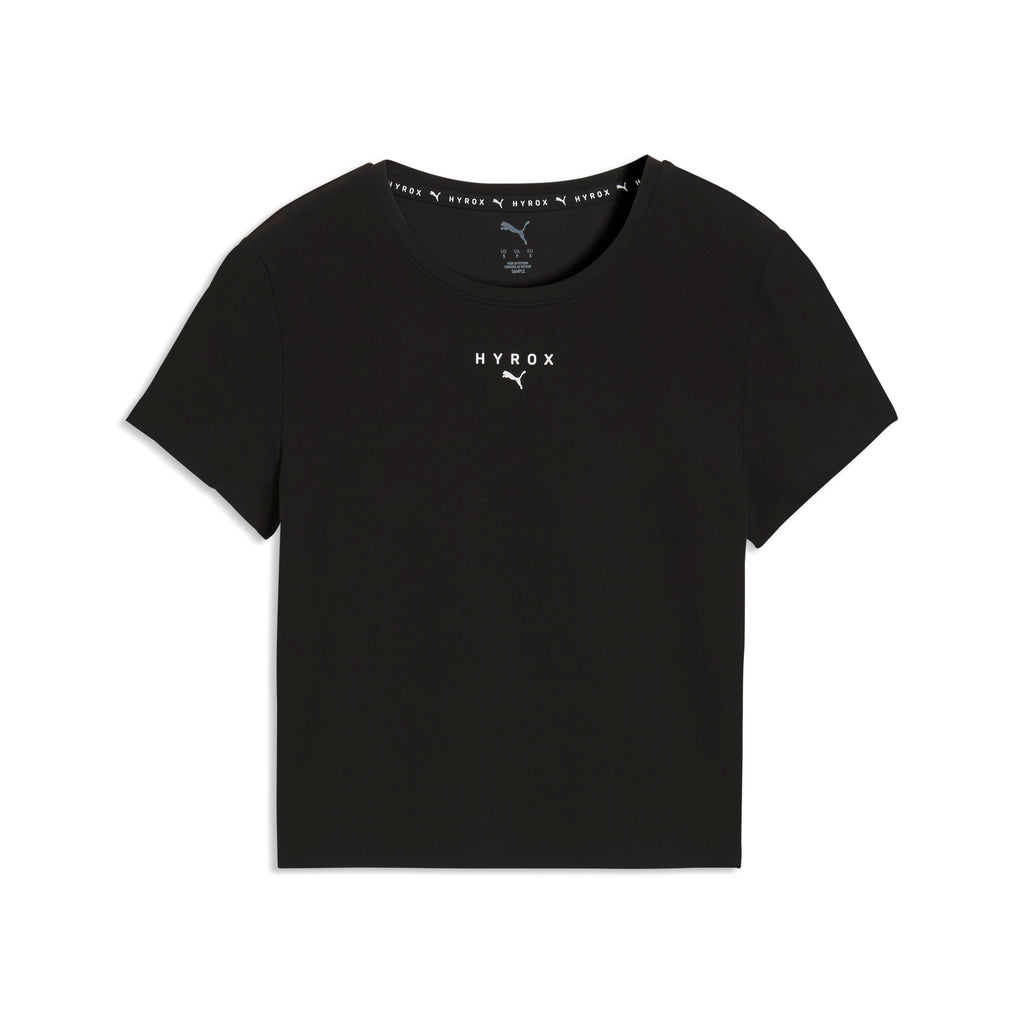 W Puma X Hyrox Shapeluxe Ss Crop Tee Puma Black