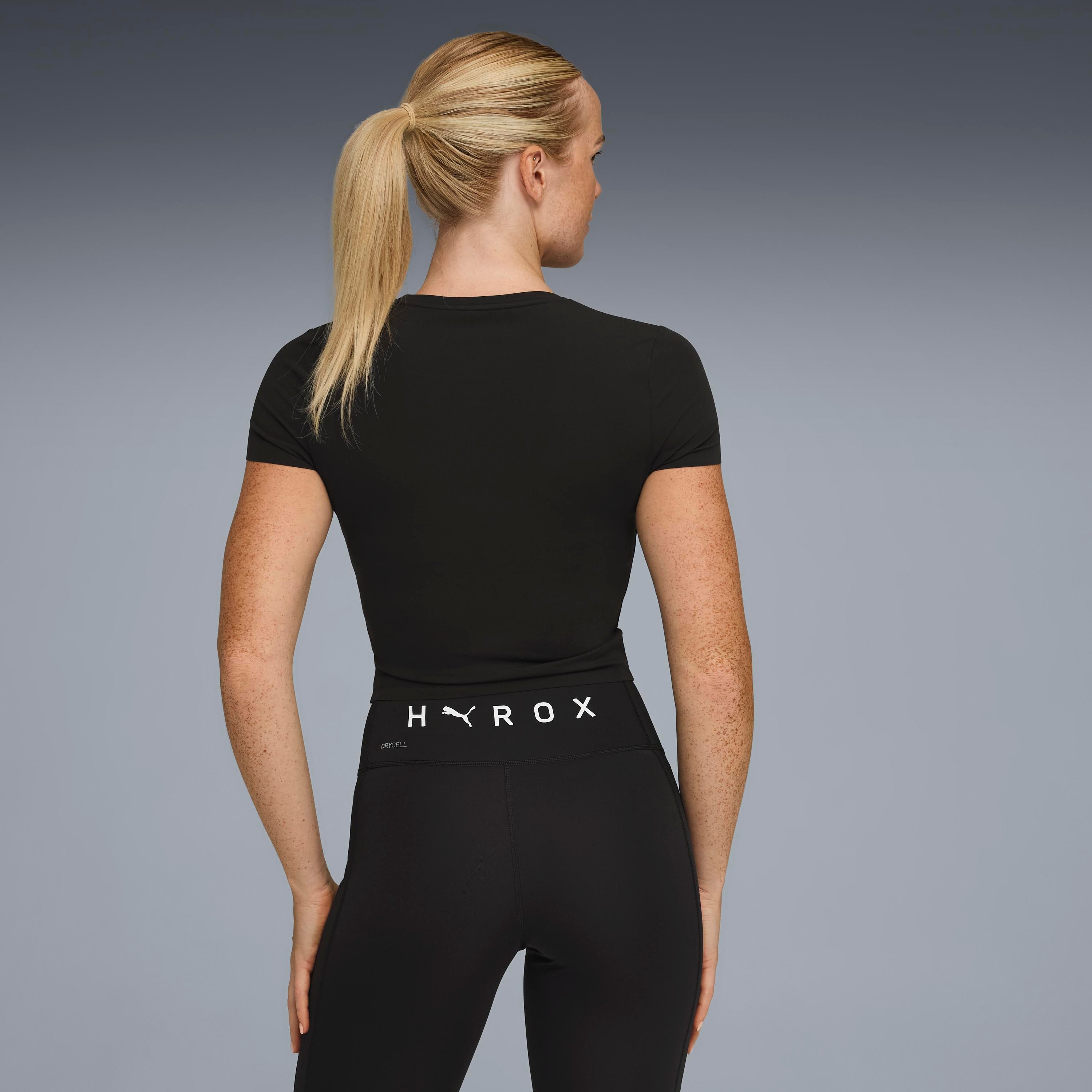 W Puma X Hyrox Shapeluxe Ss Crop Tee Puma Black