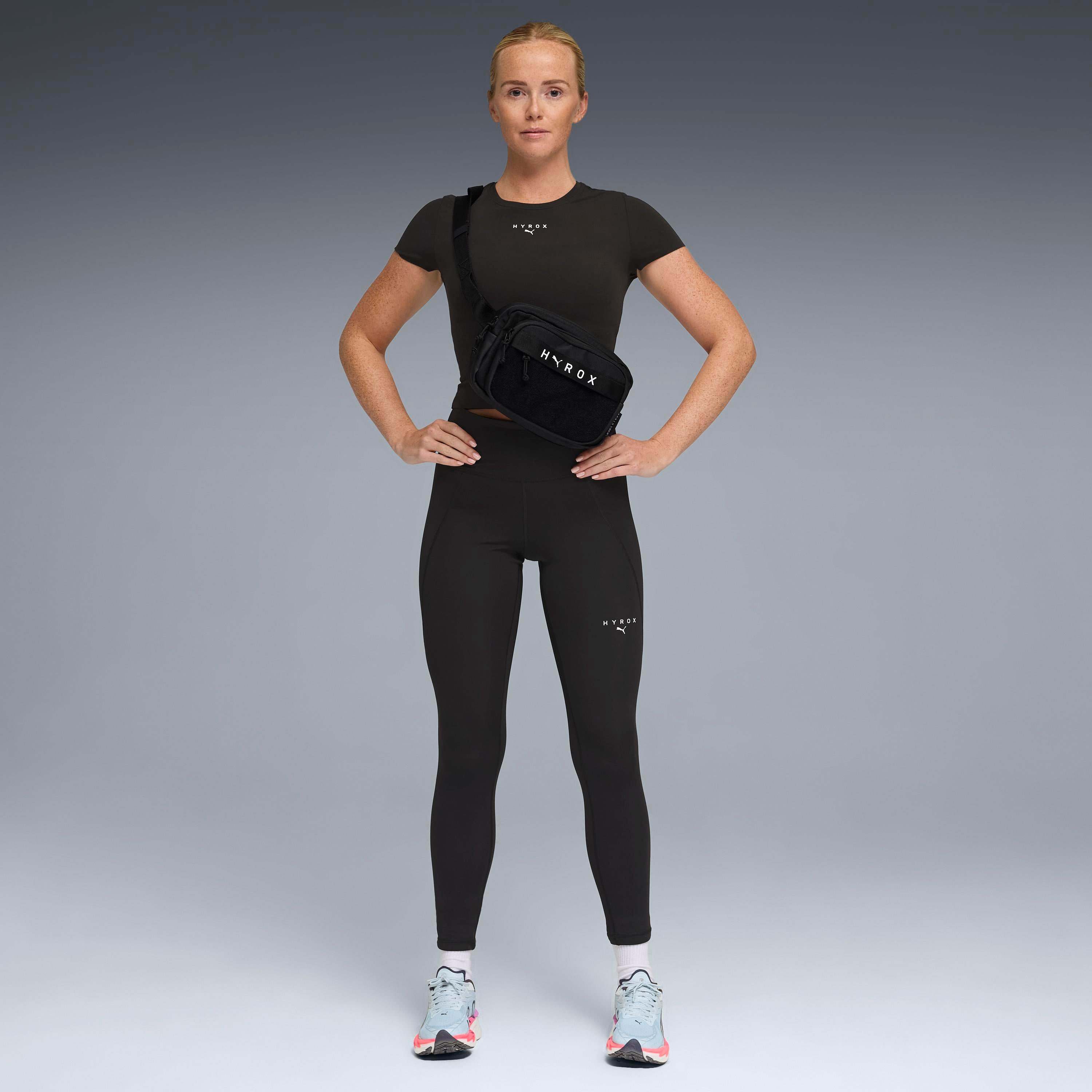 W Puma X Hyrox Shapeluxe Ss Crop Tee Puma Black