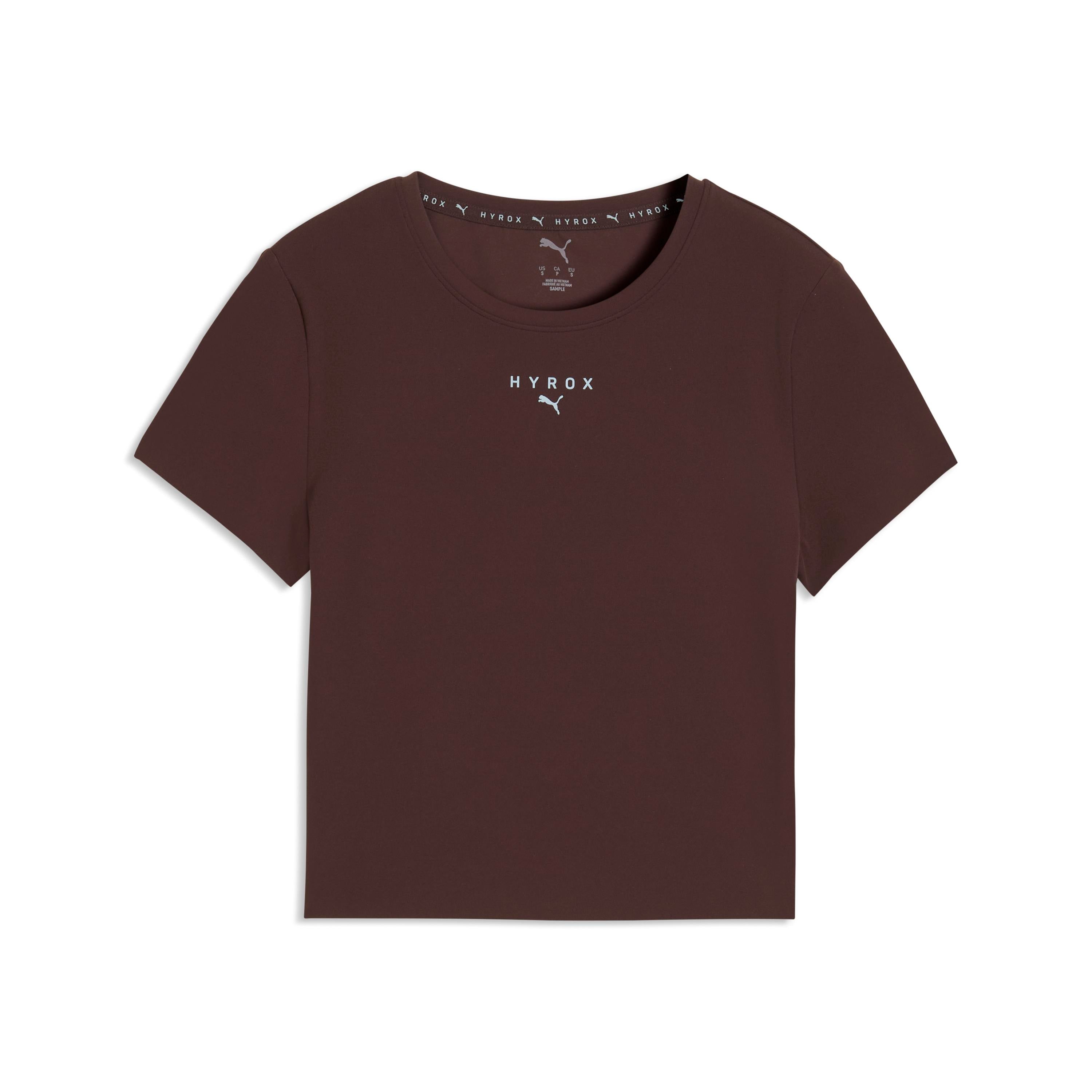 W Puma X Hyrox Shapeluxe Ss Crop Tee Chocolate Brown