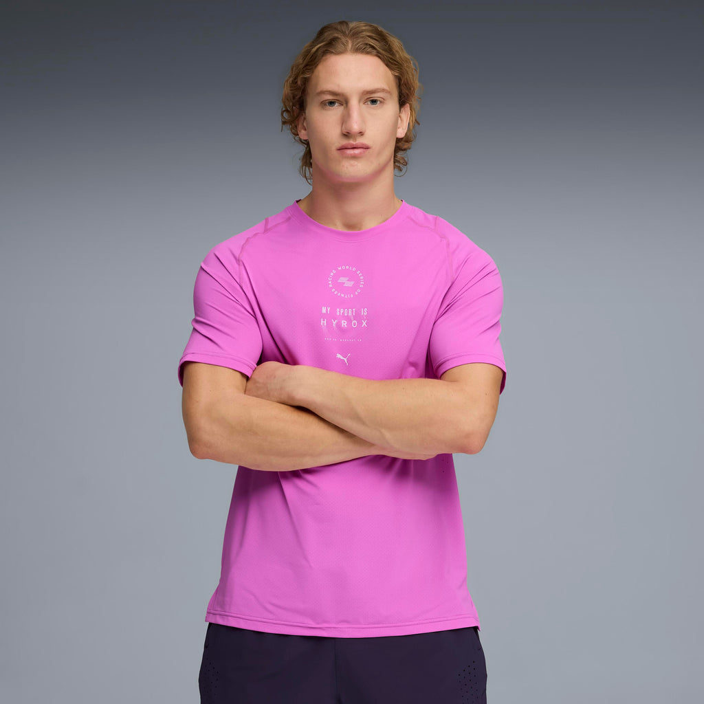 M Puma X Hyrox Dryelite Training Tee Electric Orchid