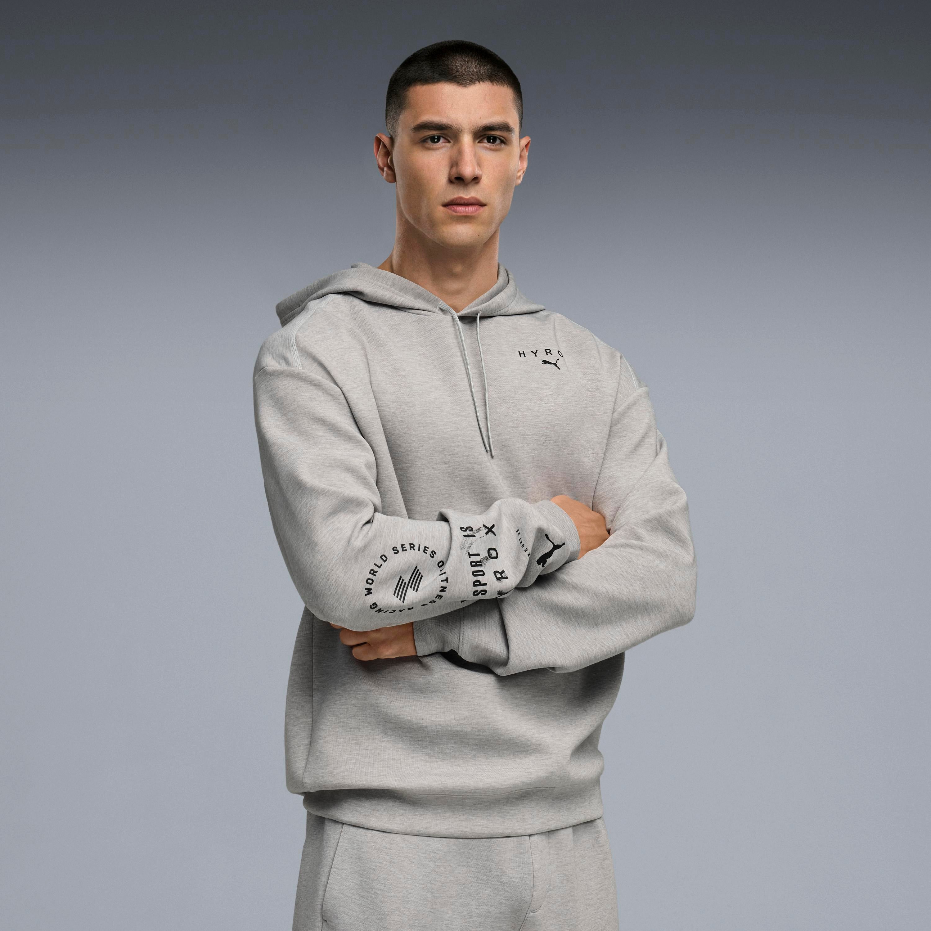 M Puma X Hyrox Cloudspun Hoodie Light Gray Heather