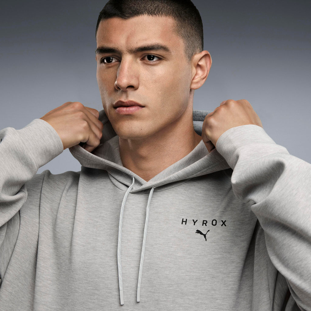 M Puma X Hyrox Cloudspun Hoodie Light Gray Heather