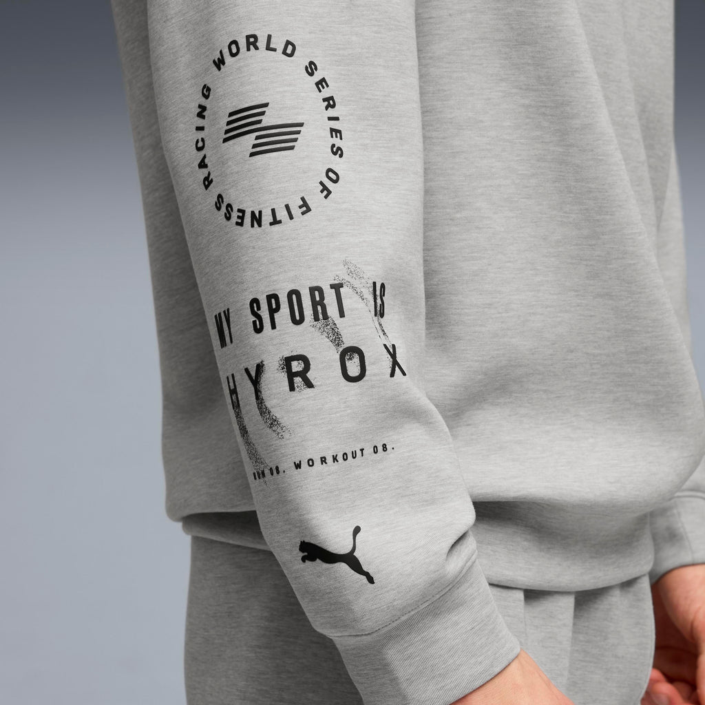M Puma X Hyrox Cloudspun Hoodie Light Gray Heather