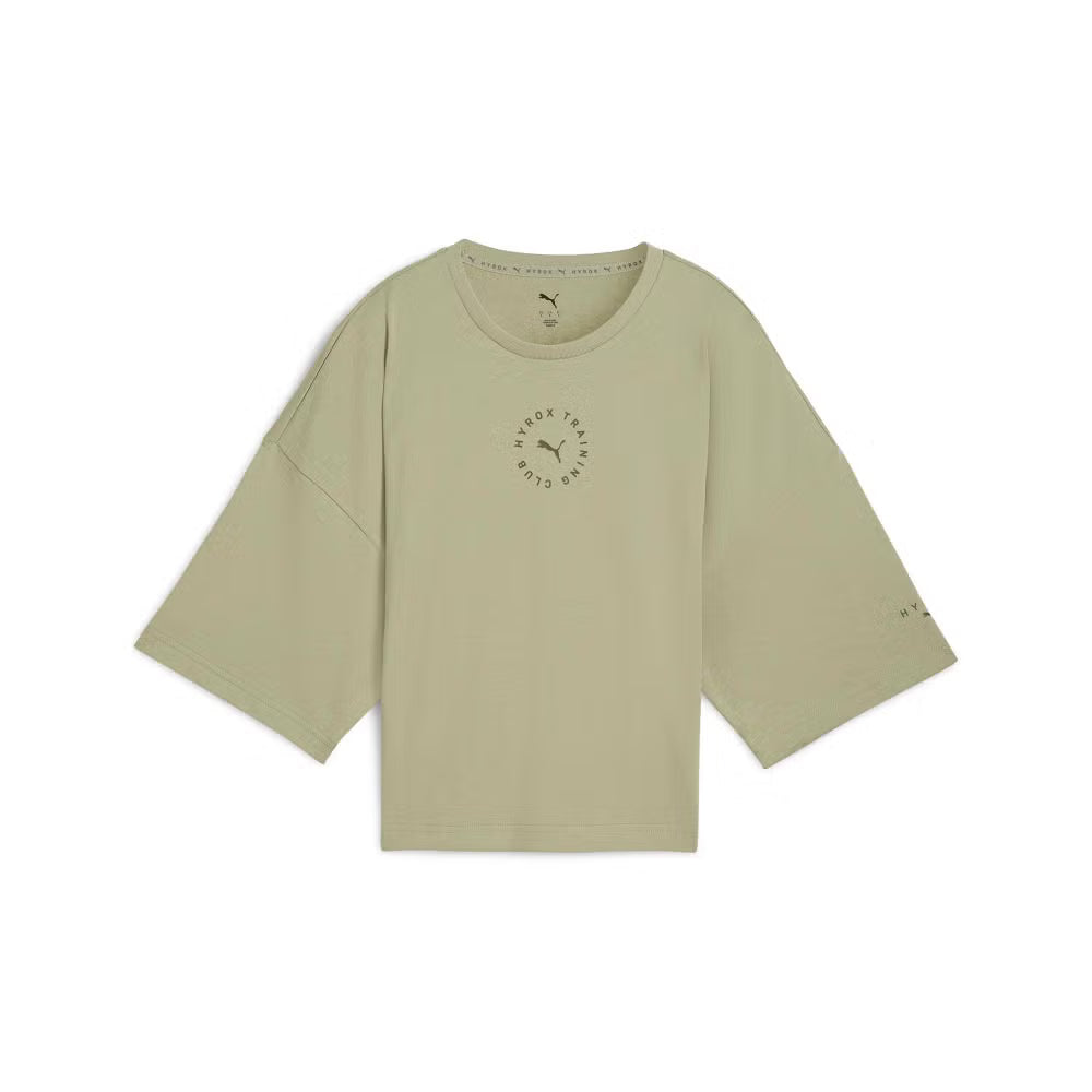 Womens PUMA x HYROX CROPPED LIFESTYLE TEE - Green