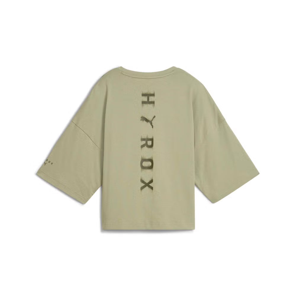 Womens PUMA x HYROX CROPPED LIFESTYLE TEE - Green