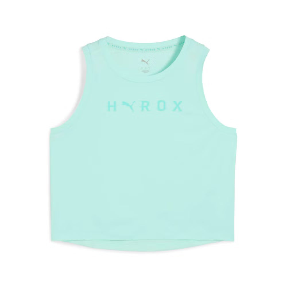 Womens PUMA x HYROX CLOUDSPUN THERMOADAPT CROP TANK - Green