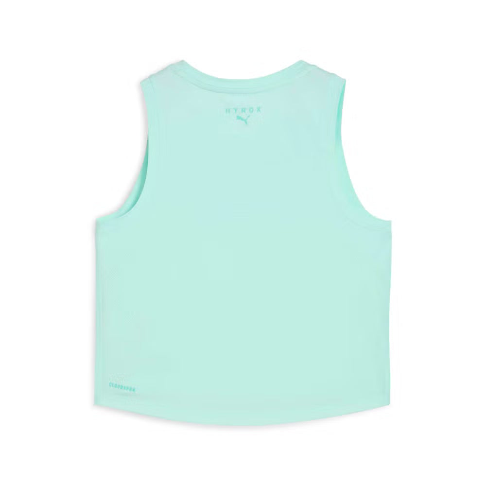 Womens PUMA x HYROX CLOUDSPUN THERMOADAPT CROP TANK - Green